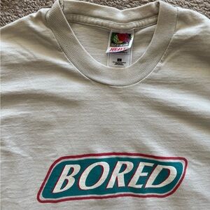 Fruit of the Loom Heavyweight Graphic Vintage “Boring” Tee - Large (runs LONG)
